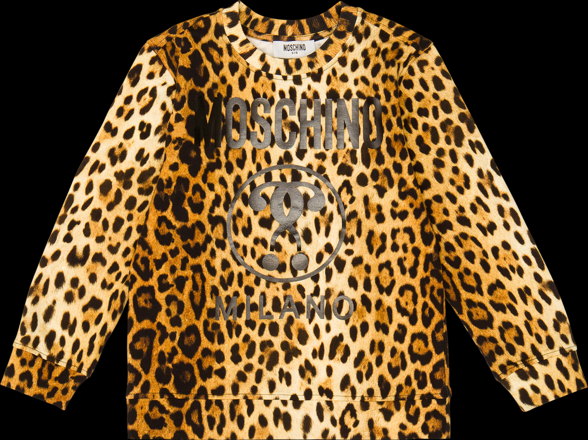 Leopard Print Sweaterwith Logo