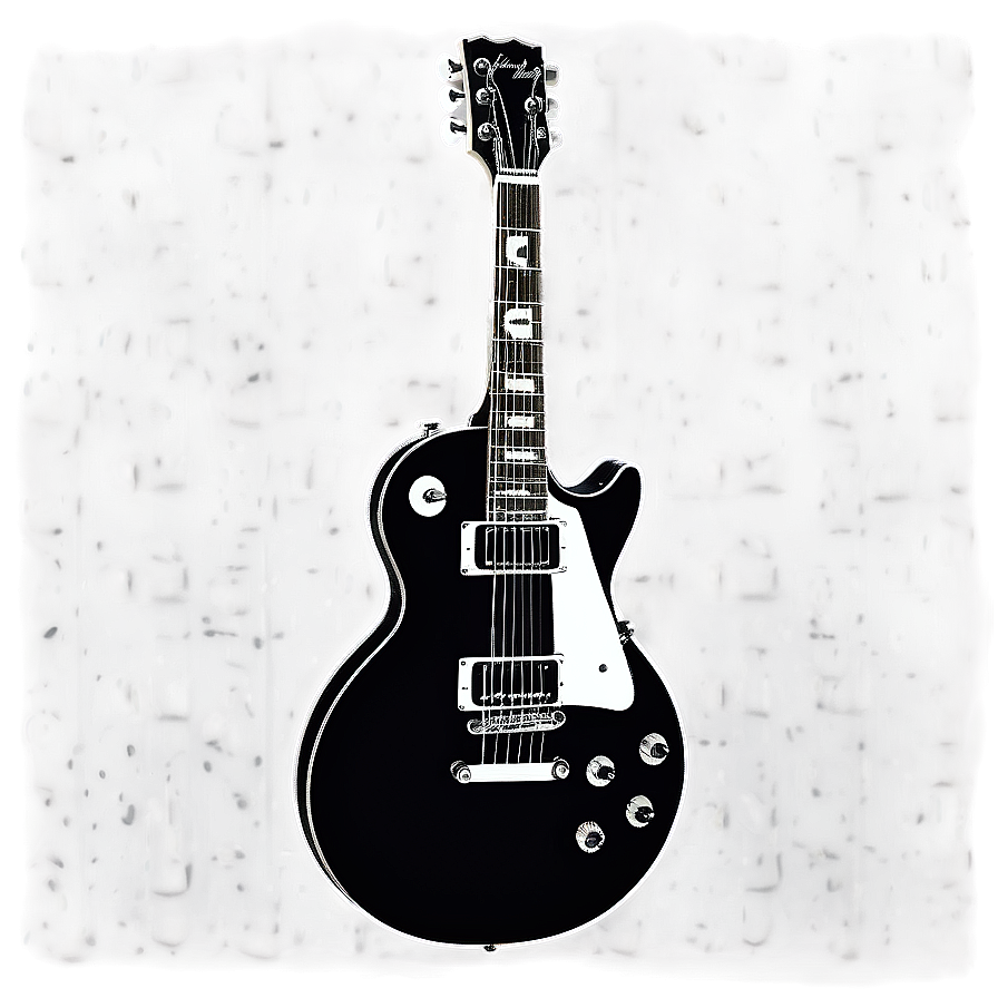 Les Paul Guitar Sketch Png Vin