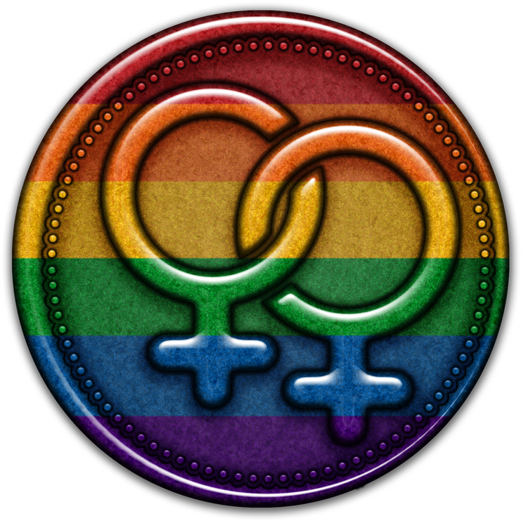 Lesbian Pride Interlocking Symbols