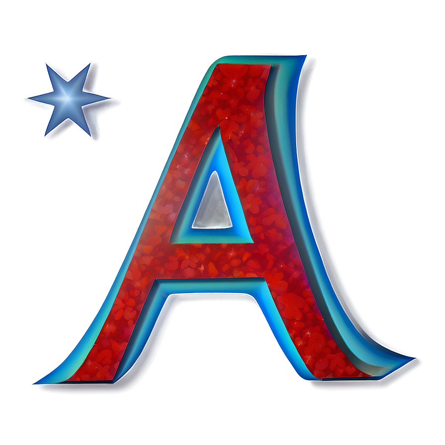 Letter A In A Star Png 06112024