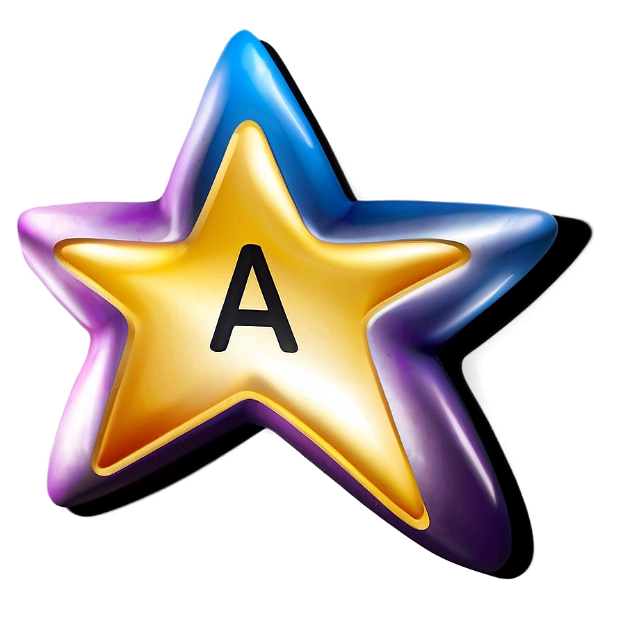 Letter A In A Star Png Ihf