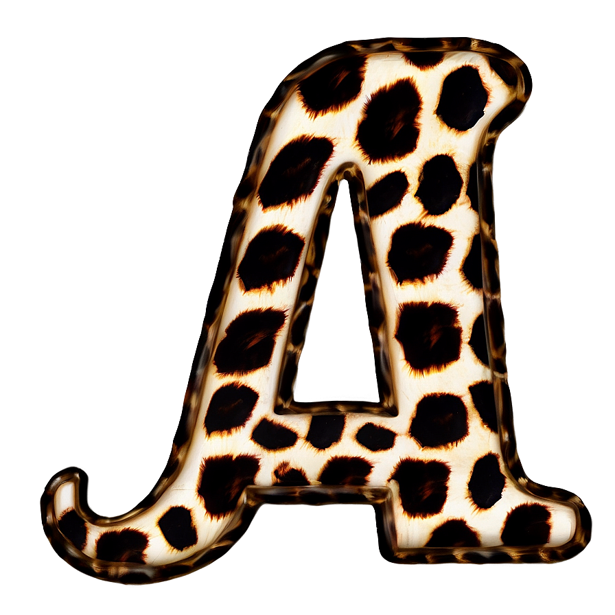 Letter A In Animal Print Png 06112024