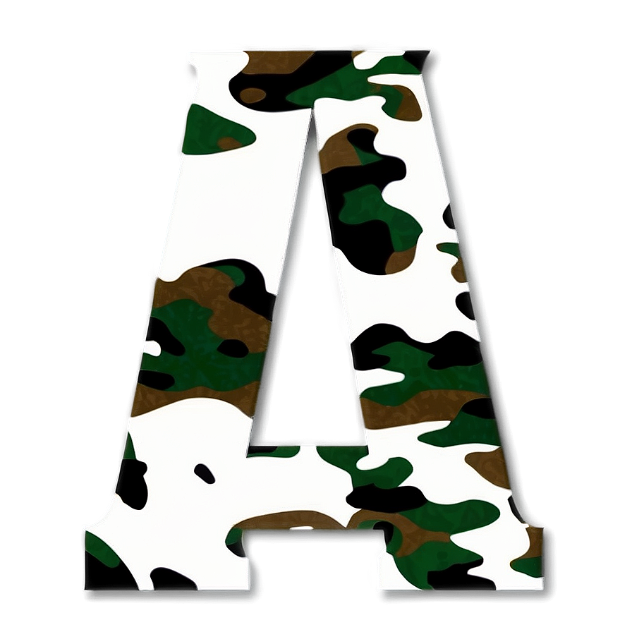 Letter A In Camouflage Style Png 24