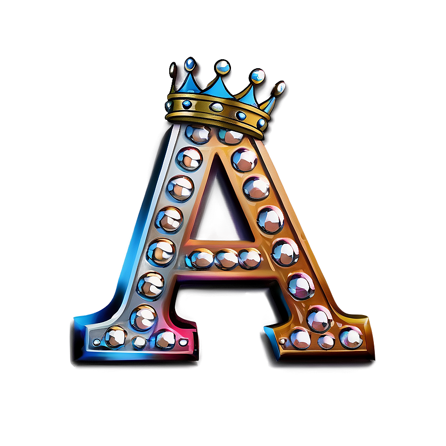 Letter A With Crown Png 06112024