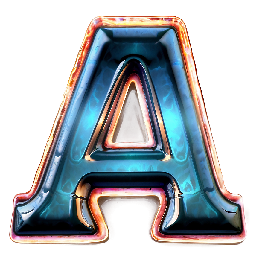 Letter A With Glowing Edges Png Wws89