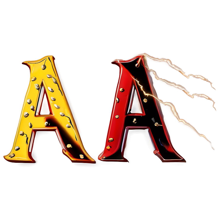 Letter A With Lightning Bolt Png She