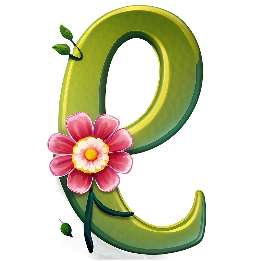 Letter E With Flowers Png Nwd24