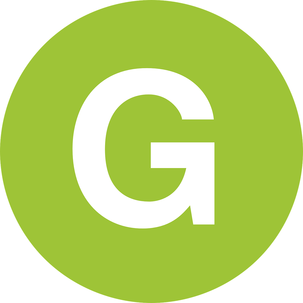 Letter G Green Circle