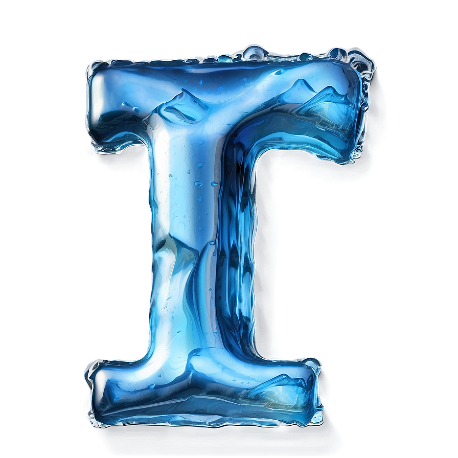 Letter I In Ice Effect Png Xnt9