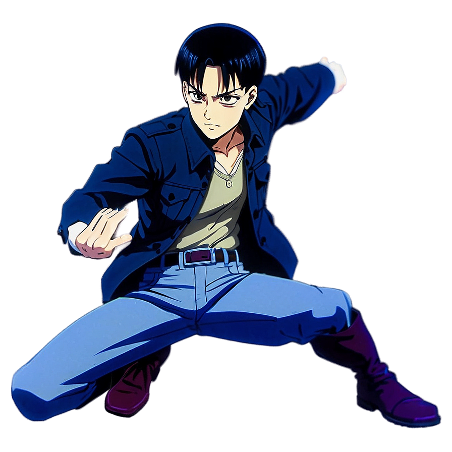 Levi Ackerman Action Pose Png 06112024