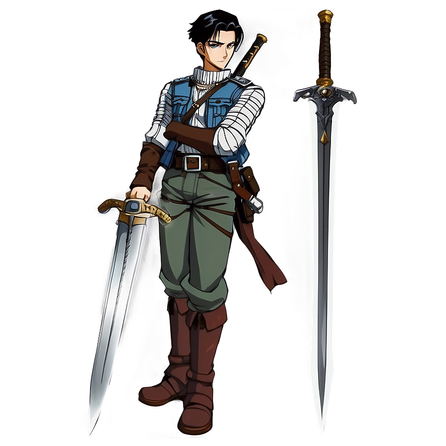 Levi With Swords Png 06112024