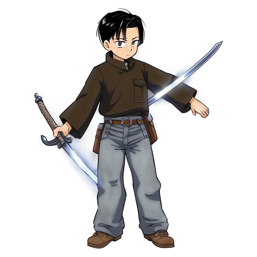 Levi With Swords Png 8