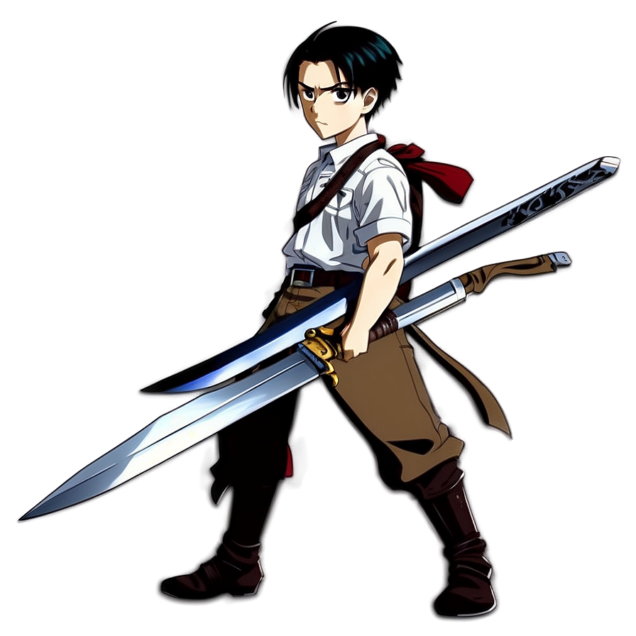 Levi With Swords Png Qge48