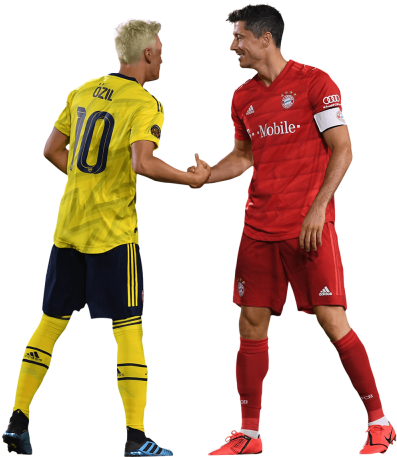 Lewandowskiand Opponent Handshake