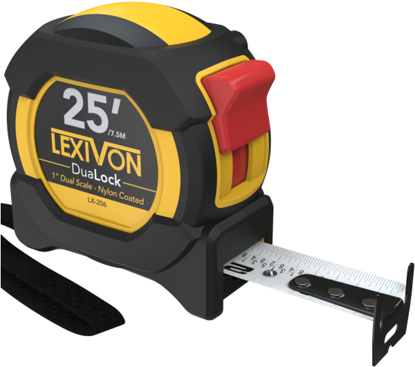 Lexivon Dual Lock Measure Tape Extended