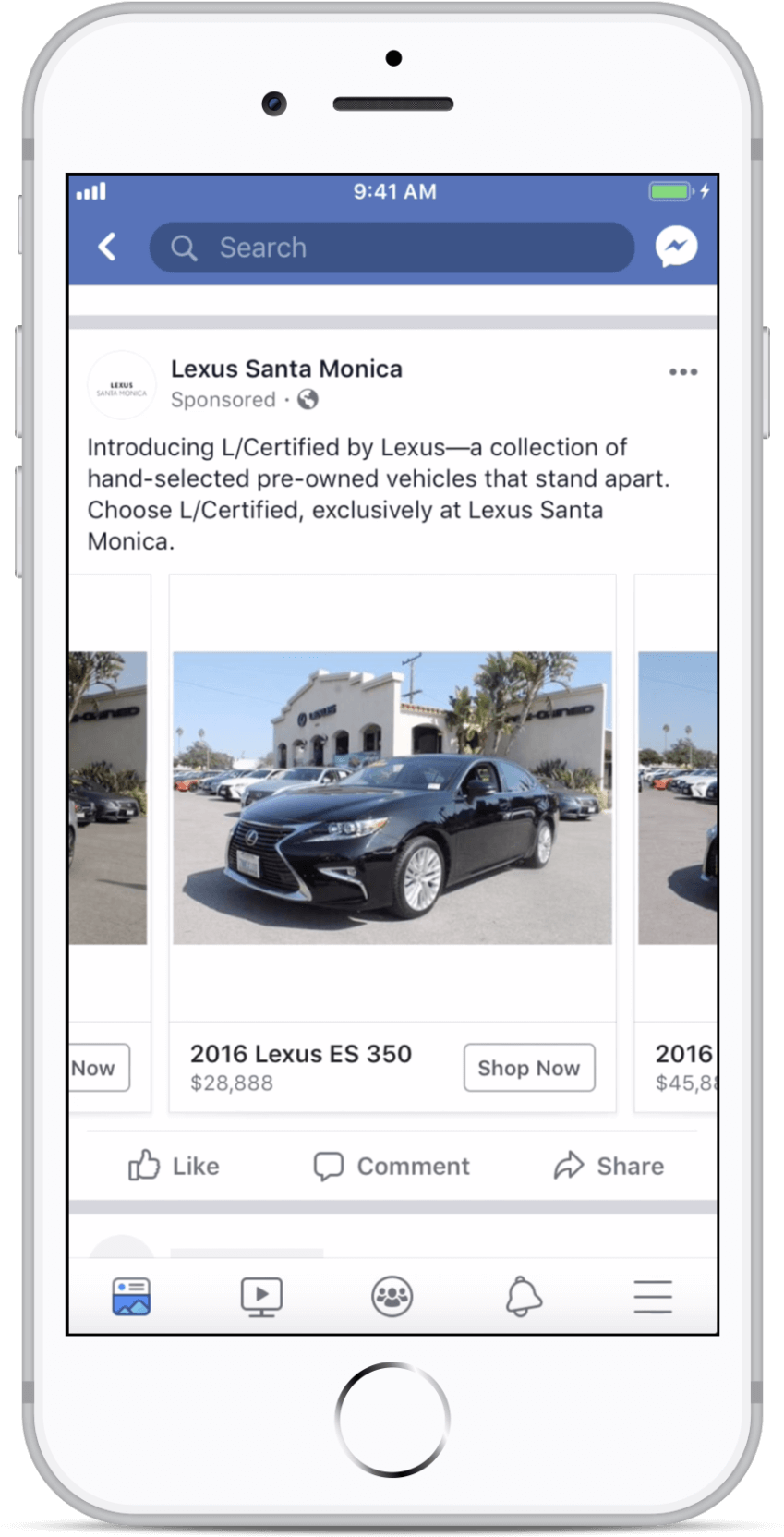 Lexus Santa Monica Facebook Ad