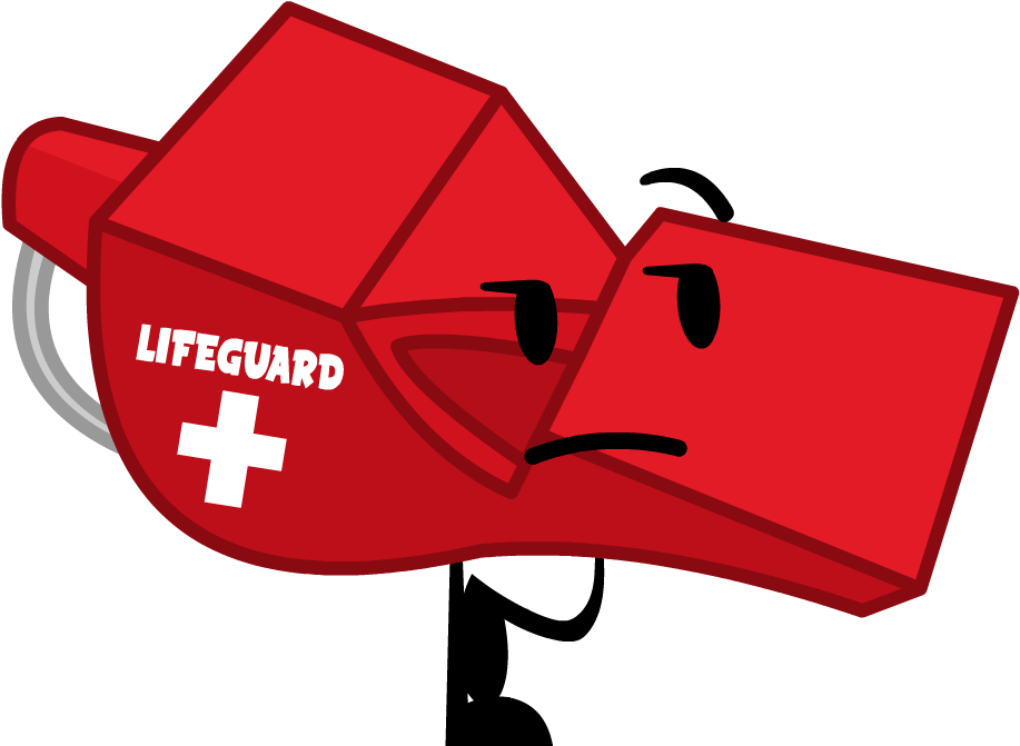 Lifeguard Whistle Cartoon Character