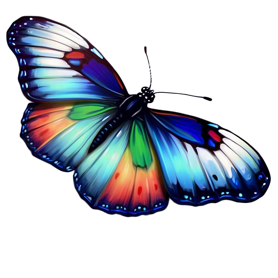 Lifelike 3d Butterfly Rendering Png 13