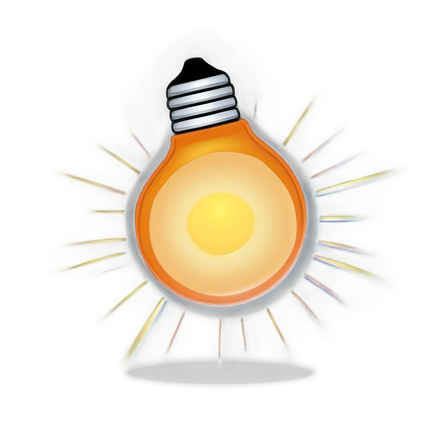 Light Bulb Orange Png 60