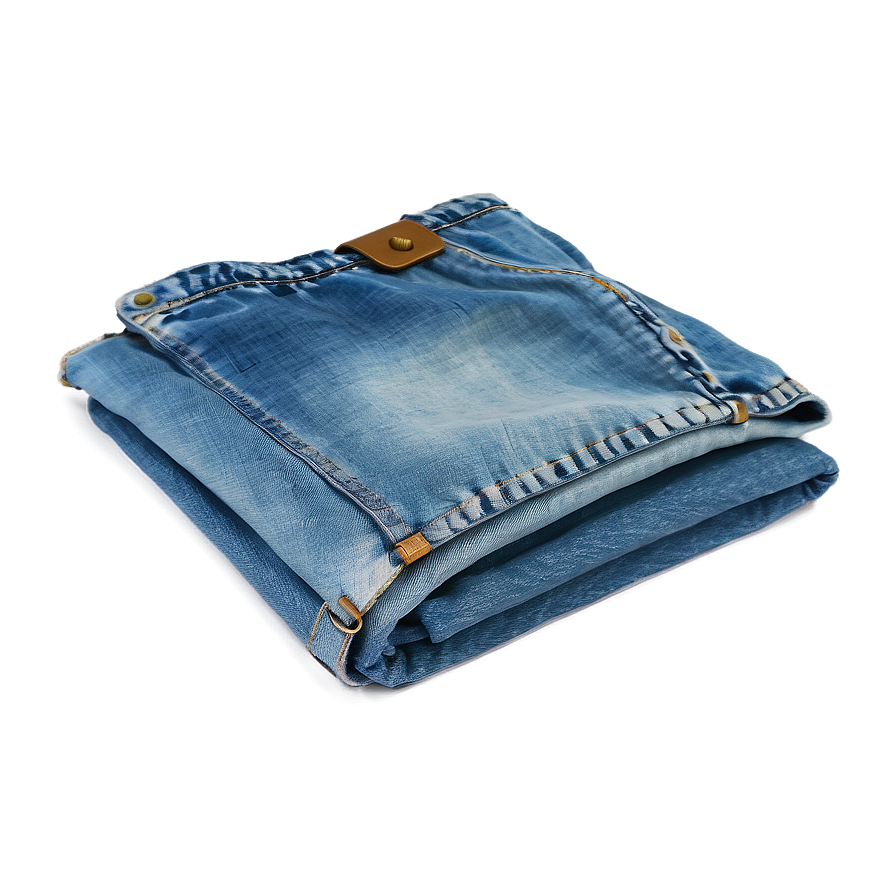 Light Wash Folded Jeans Png 06272024