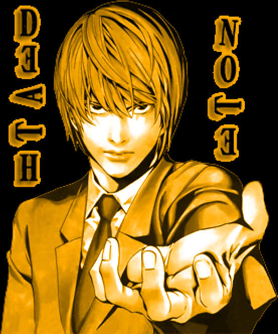 Light Yagami Death Note Anime Art