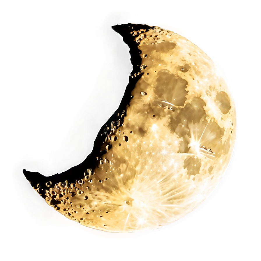 Light Yellow Moon Crescent Png 8