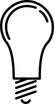 Lightbulb Icon Silhouette