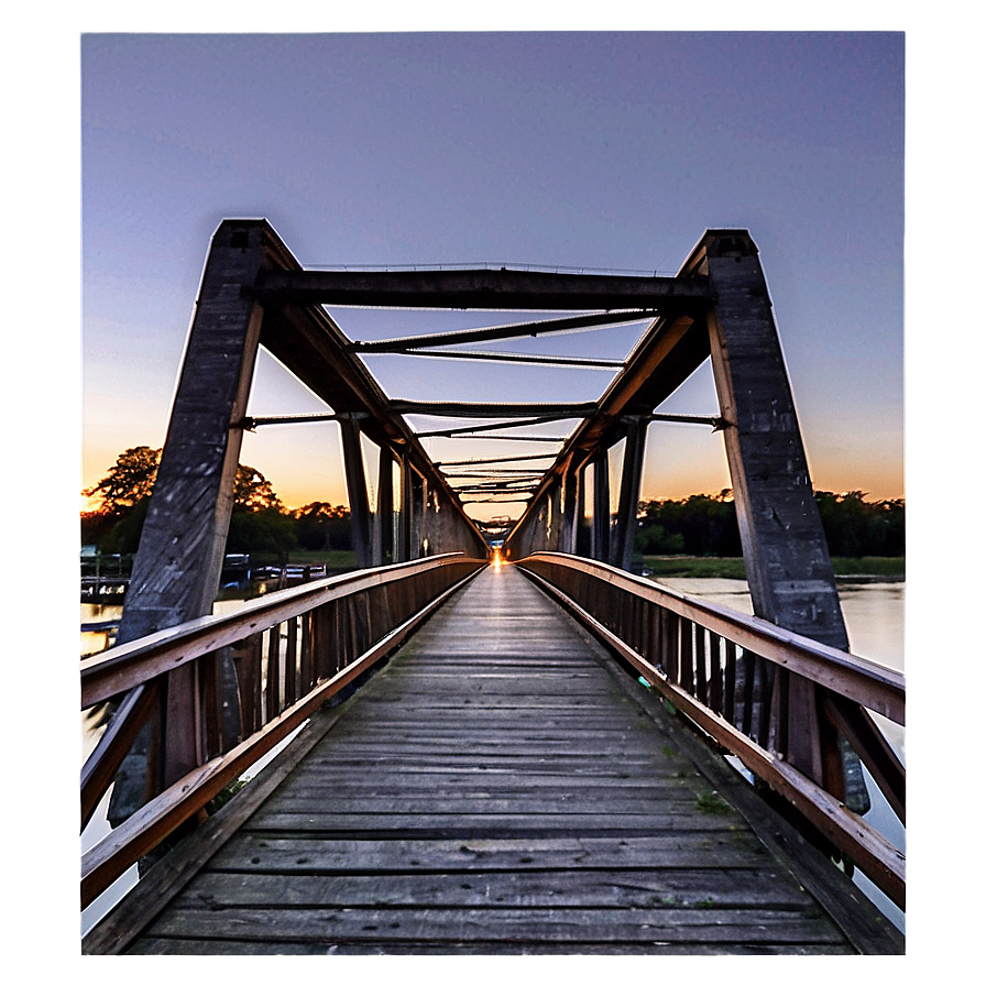 Lighted Bridge At Dusk Png Vgg