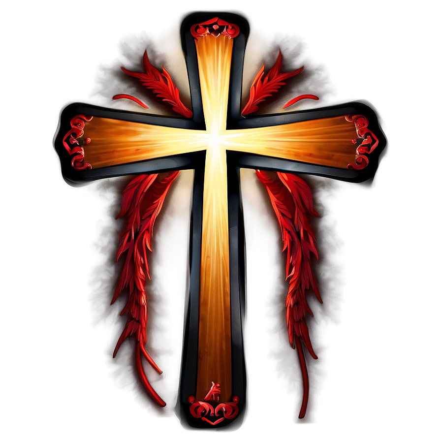 Lighted Catholic Cross Scene Png 50