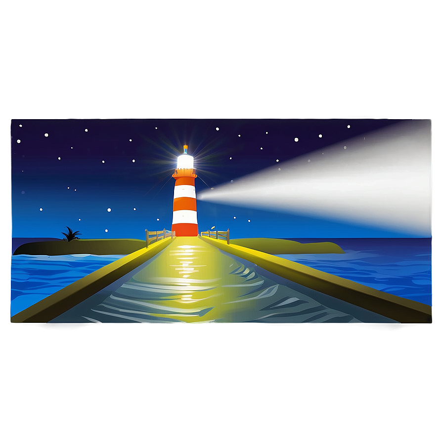 Lighthouse Beam Night Png 06112024