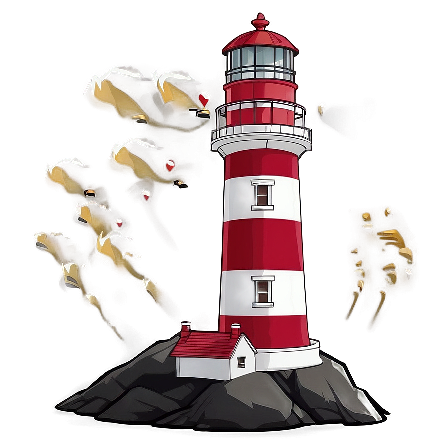 Lighthouse On Cliff Png Vnv77