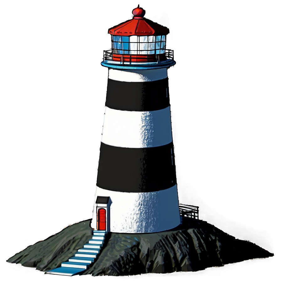 Lighthouse On Island Png Uvr87