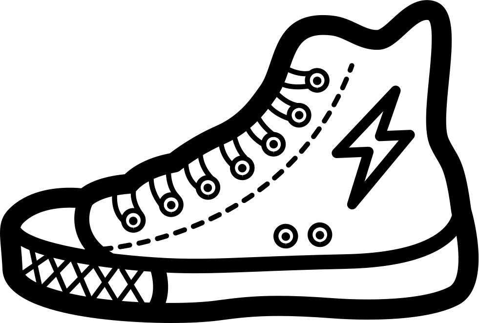 Lightning Bolt High Top Sneaker Graphic