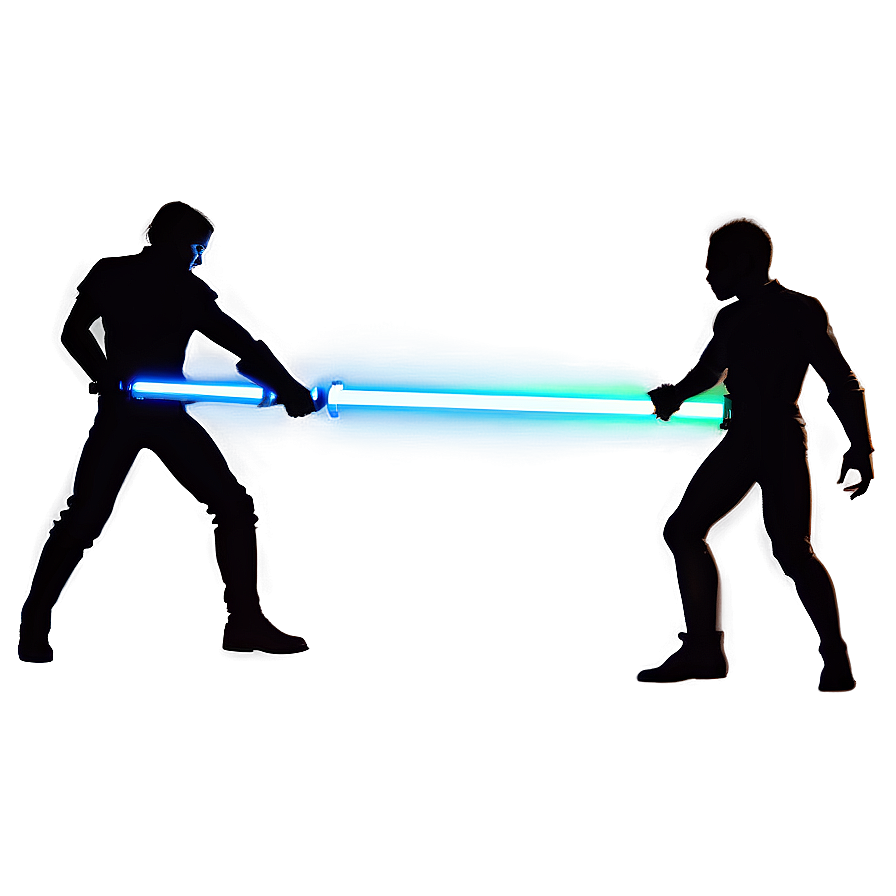 Lightsaber Battle Silhouette Png 48