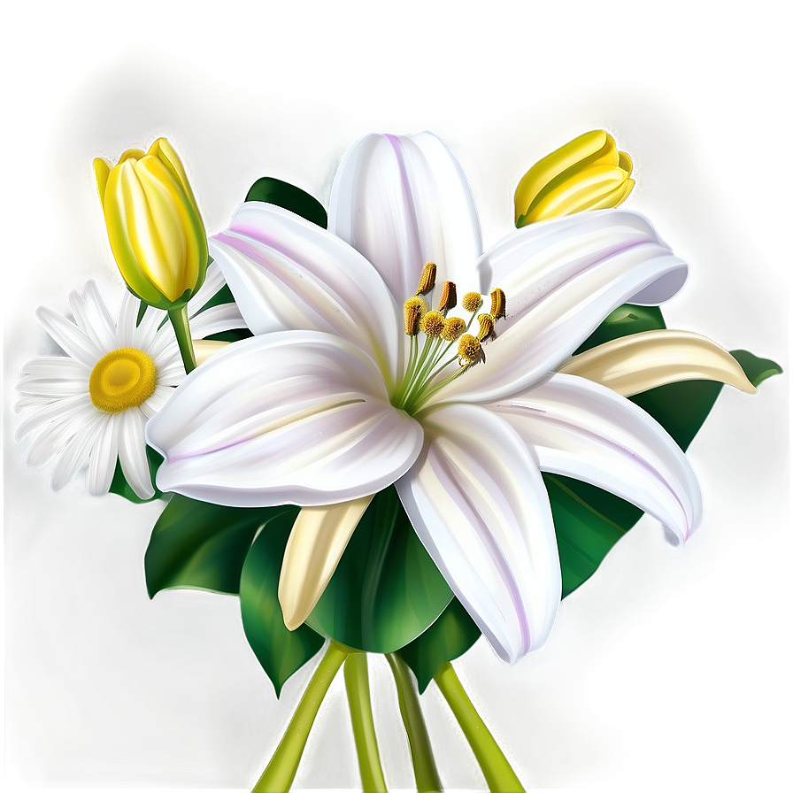 Lilies And Daisies Png Xum62