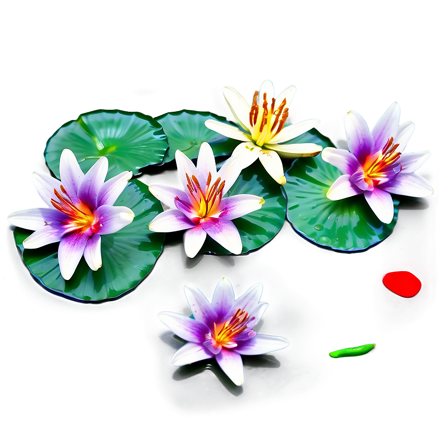 Lilies On Pond Png Djw84