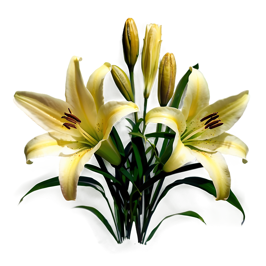 Lilies Under Moonlight Png 77