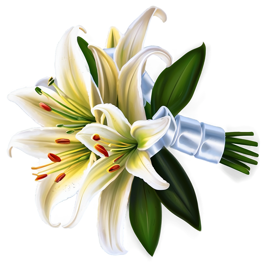 Lilies Wedding Bouquet Png Ned83