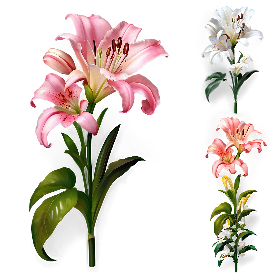 Lily Flower Pattern Png Hvo