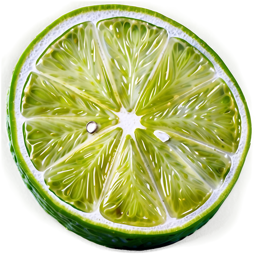 Lime Slice Closeup Png 06132024