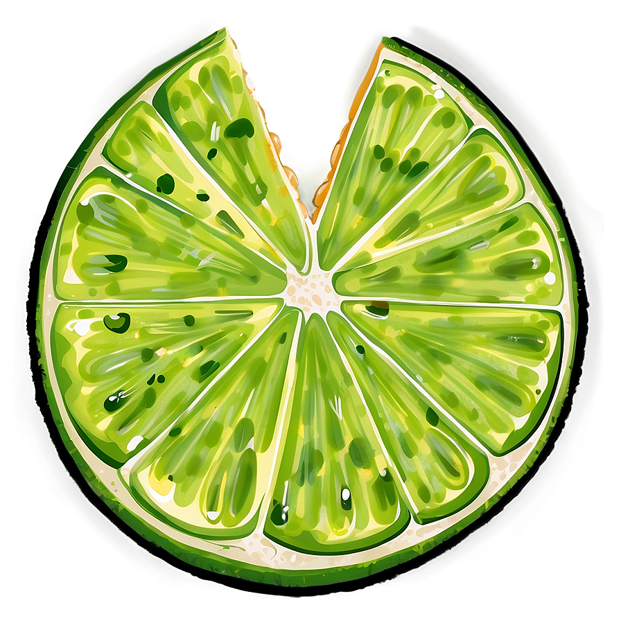 Lime Slice Illustration Png Drd