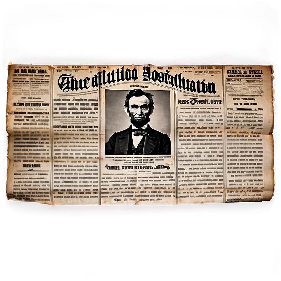 Lincoln Assassination Newspaper Png Mfq