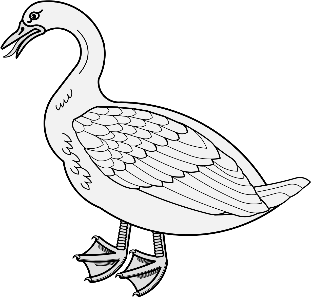 Line Drawing Goose Illustration