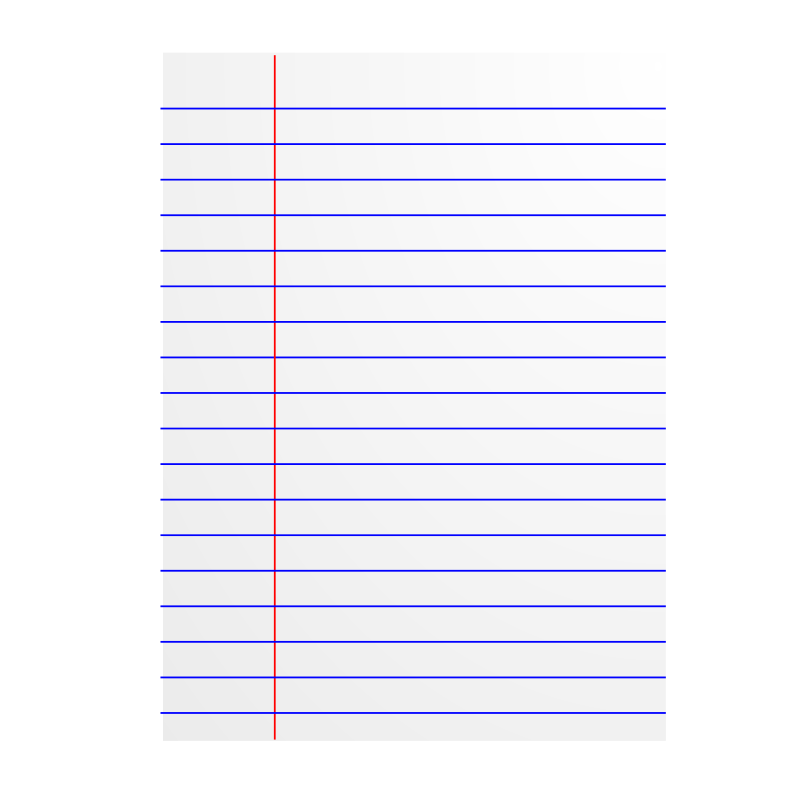 Lined Notebook Paper