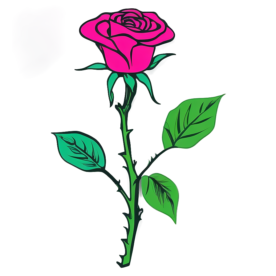 Linework Rose Tattoo Outline Png Uqc