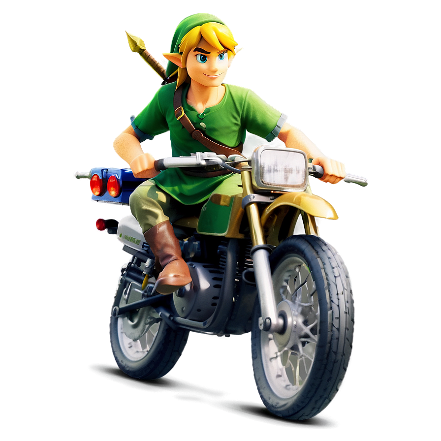 Link Riding Motorcycle Png Hky11