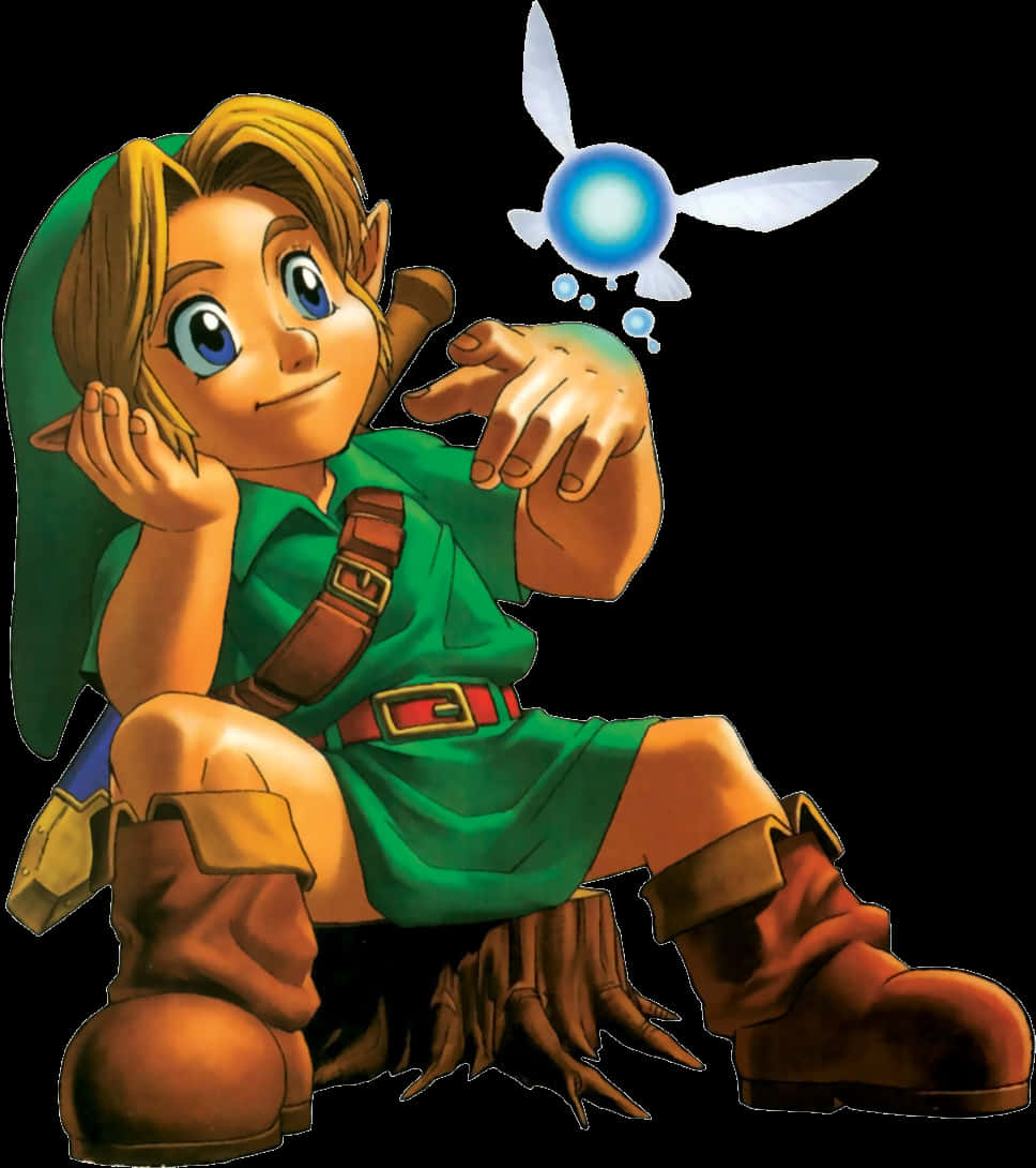 Linkand Navi Artwork Zelda Series