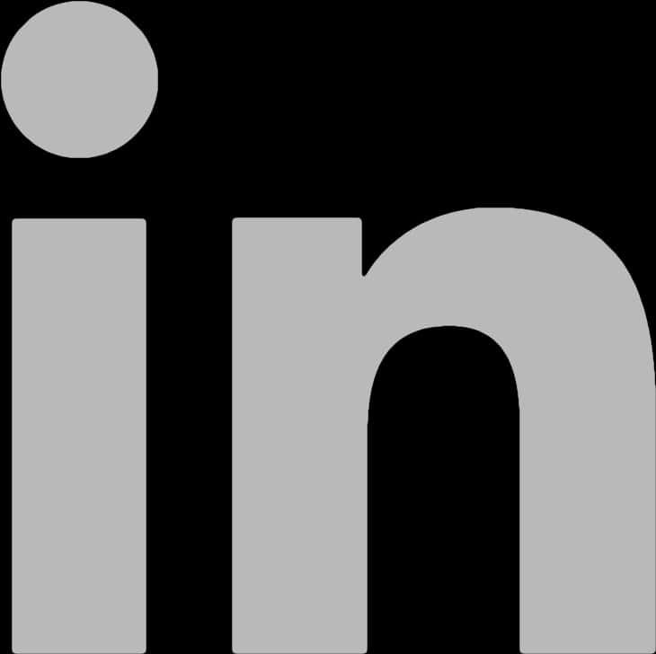 Linked In Logo Icon Gray