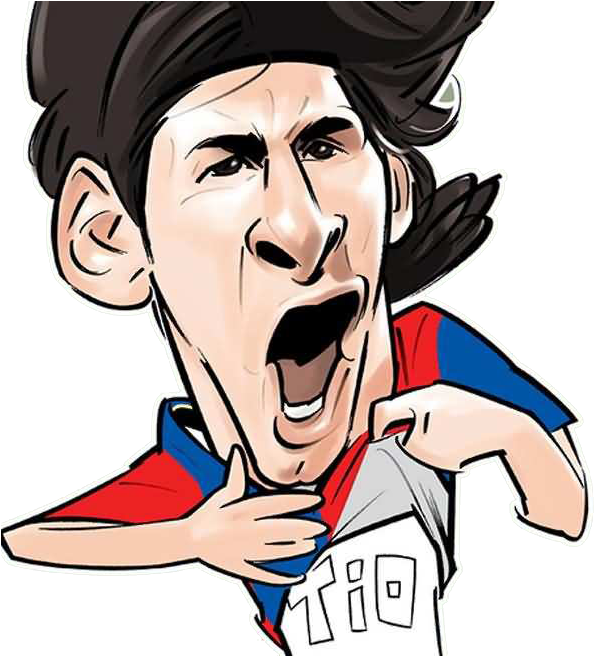 Lionel Messi Cartoon Celebration