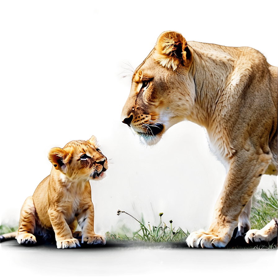 Lioness And Cub Love Png Toc64